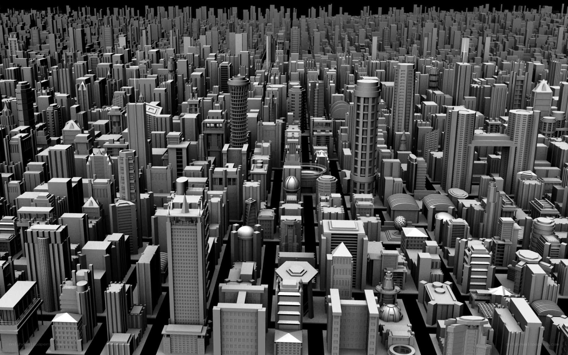 dense futuristic cityscape