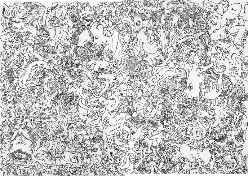 dense monster illustration