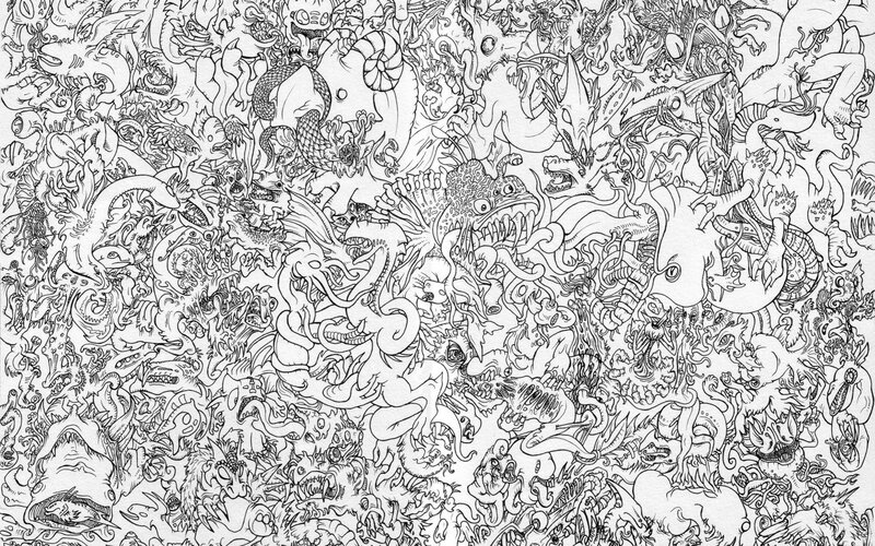 dense monster illustration