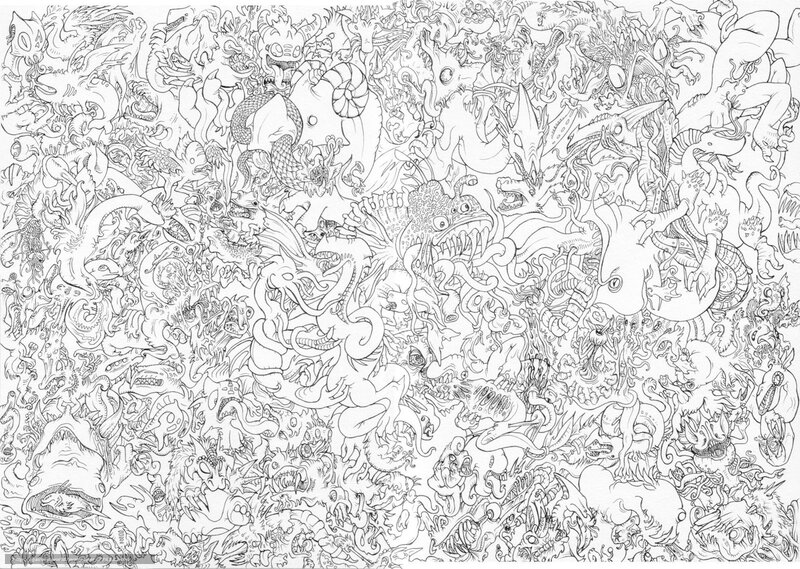 dense monster illustration