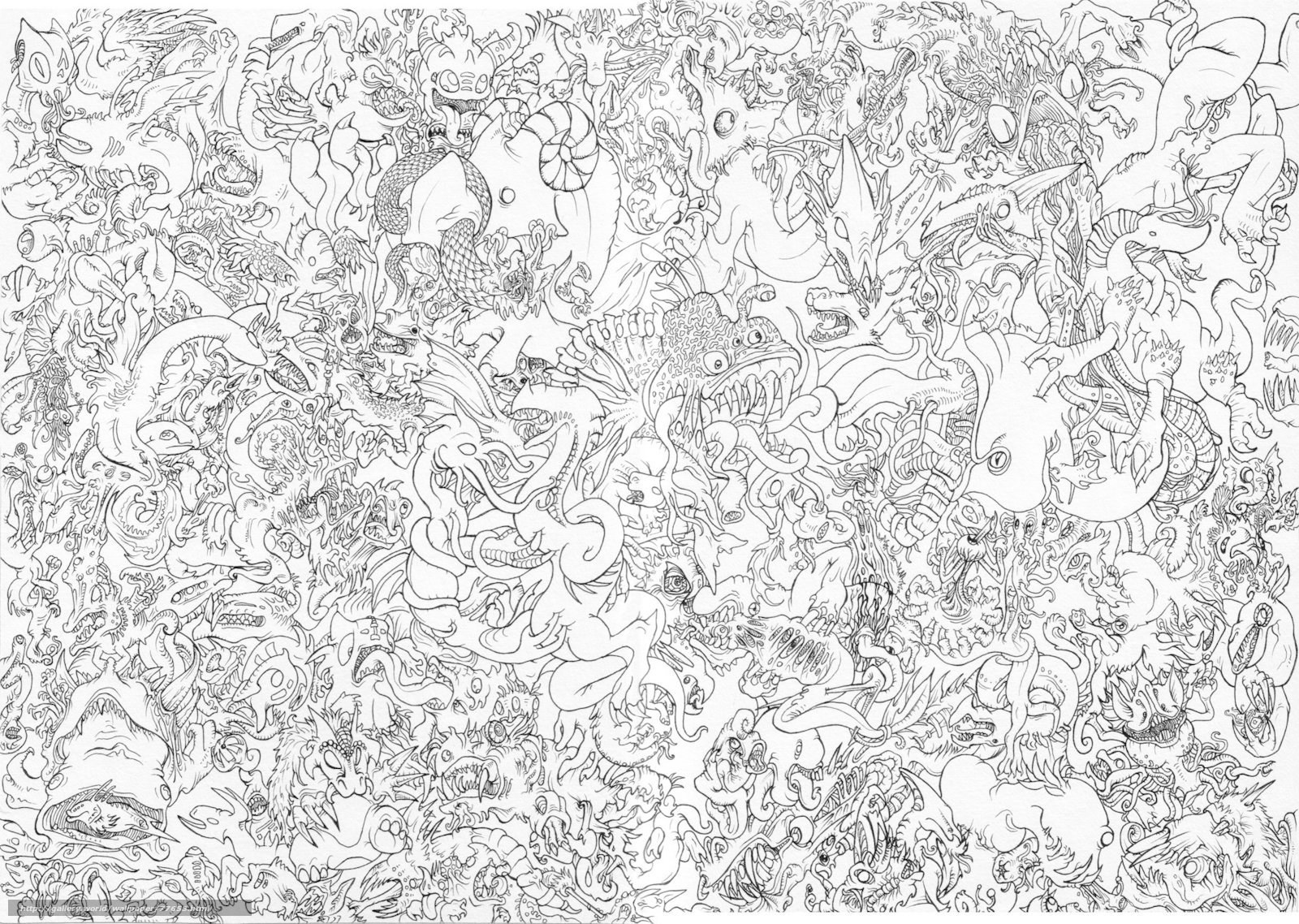 dense monster illustration