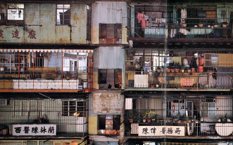 Dense urban housing in Hong Kong