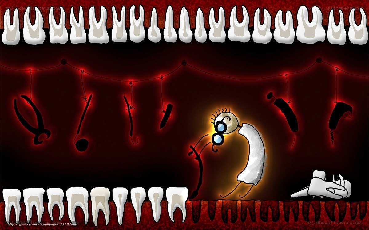 Dental horror cartoon