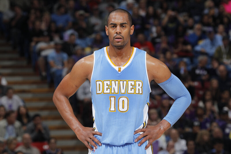 Denver basketball player on court