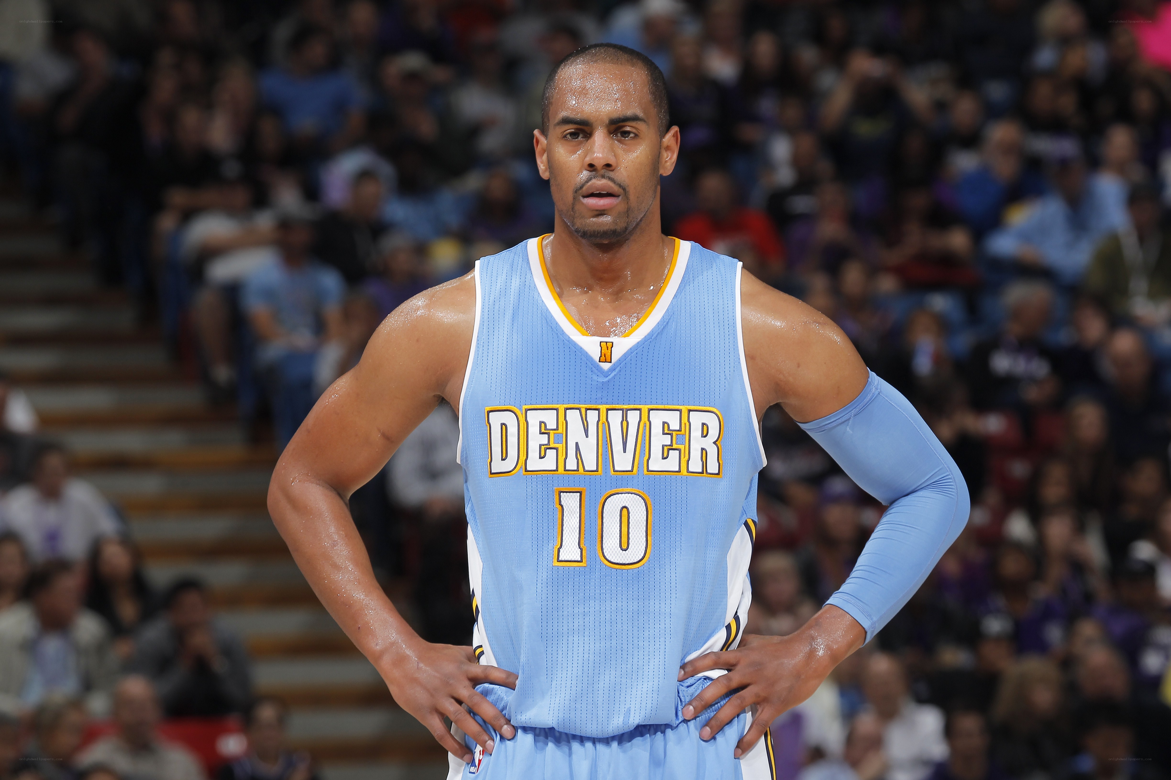 Denver basketball player on court