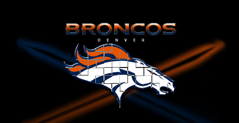 Denver Broncos Logo — Black, Dramatic