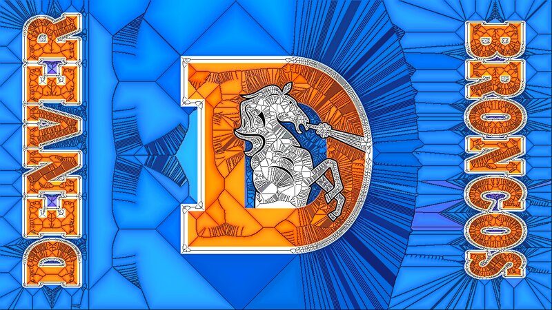 Denver Broncos Logo — Blue, Bold, Digital Art
