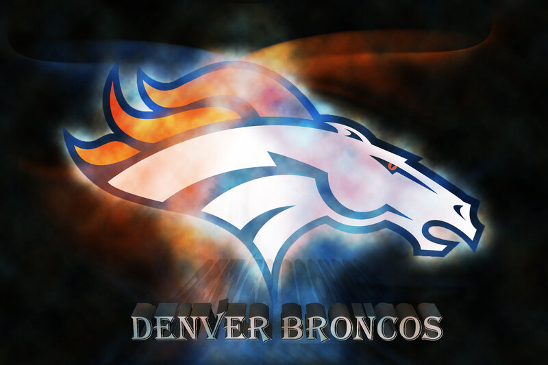 Denver Broncos Logo — Blue, Dramatic, Digital Art