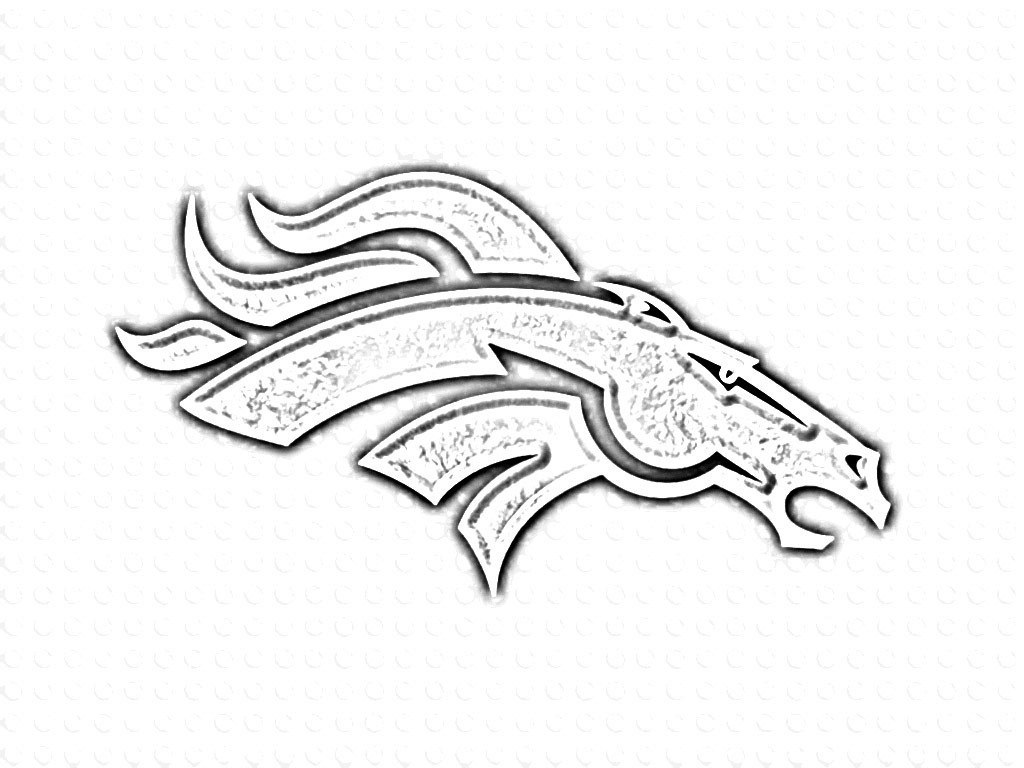 Denver Broncos logo coloring page