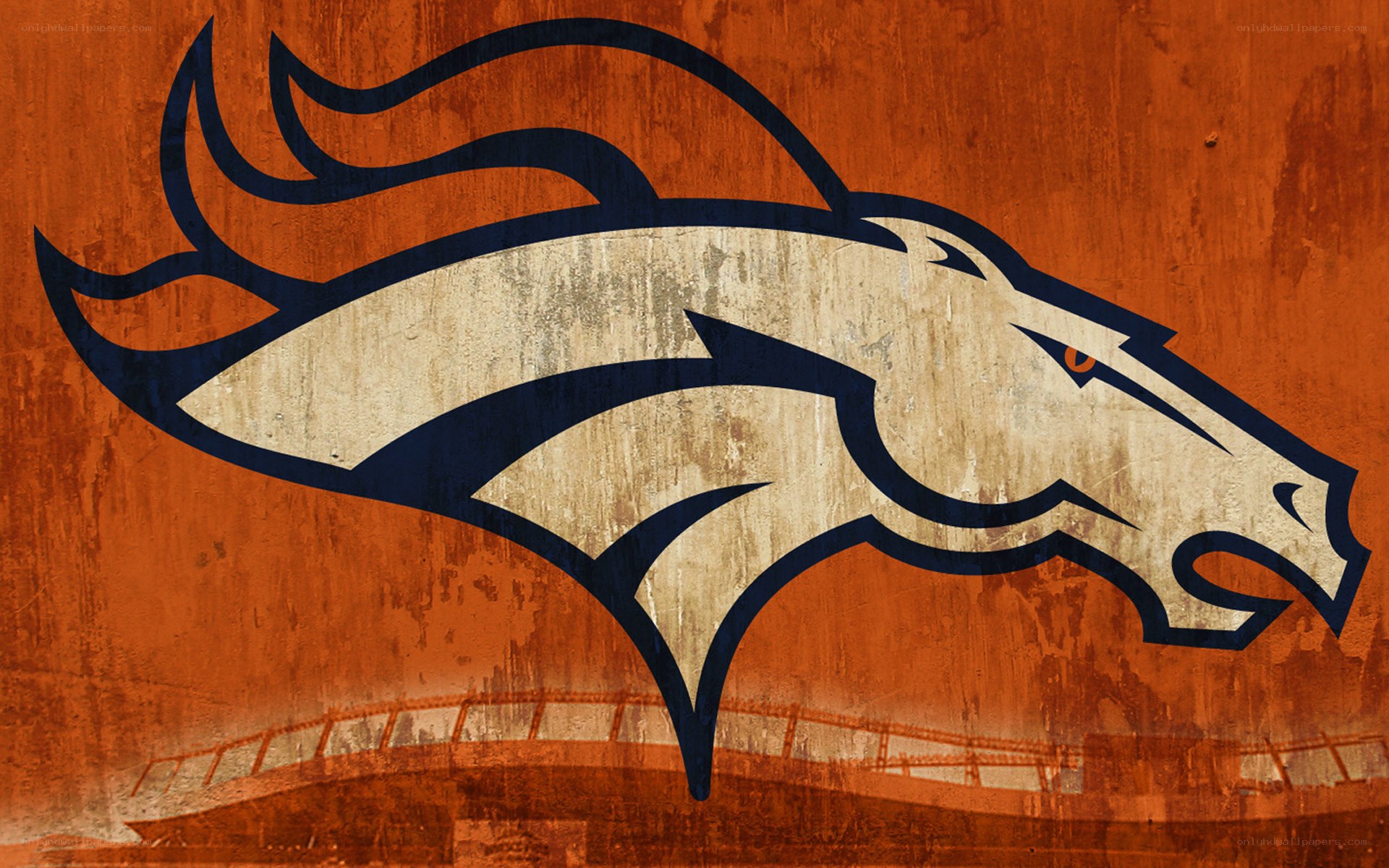 Denver Broncos logo on textured background