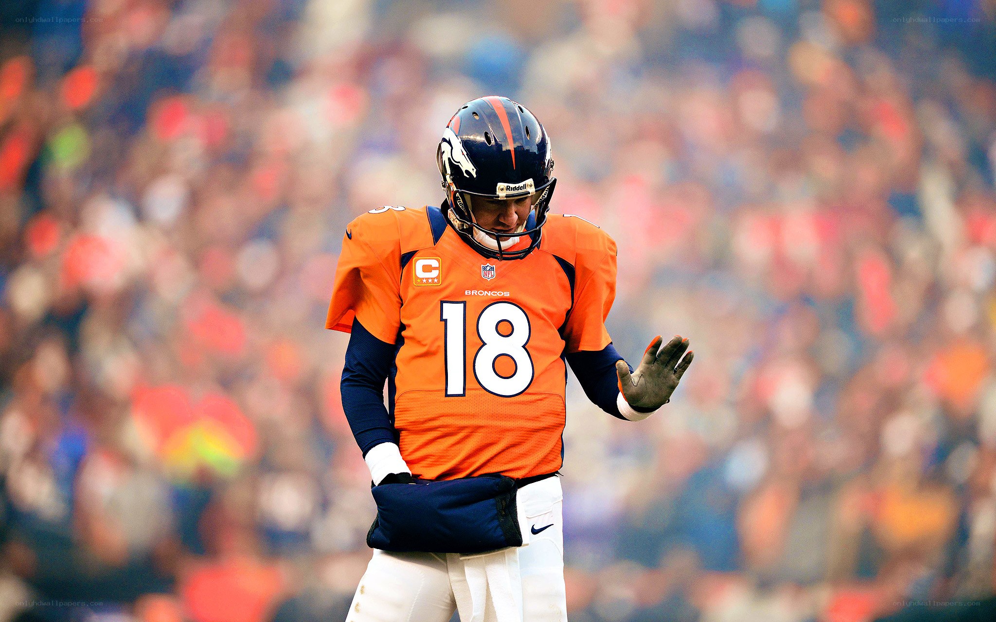 Denver Broncos player on field
