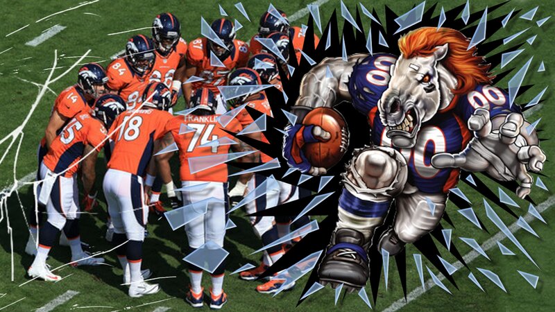 Denver Broncos Team Huddle