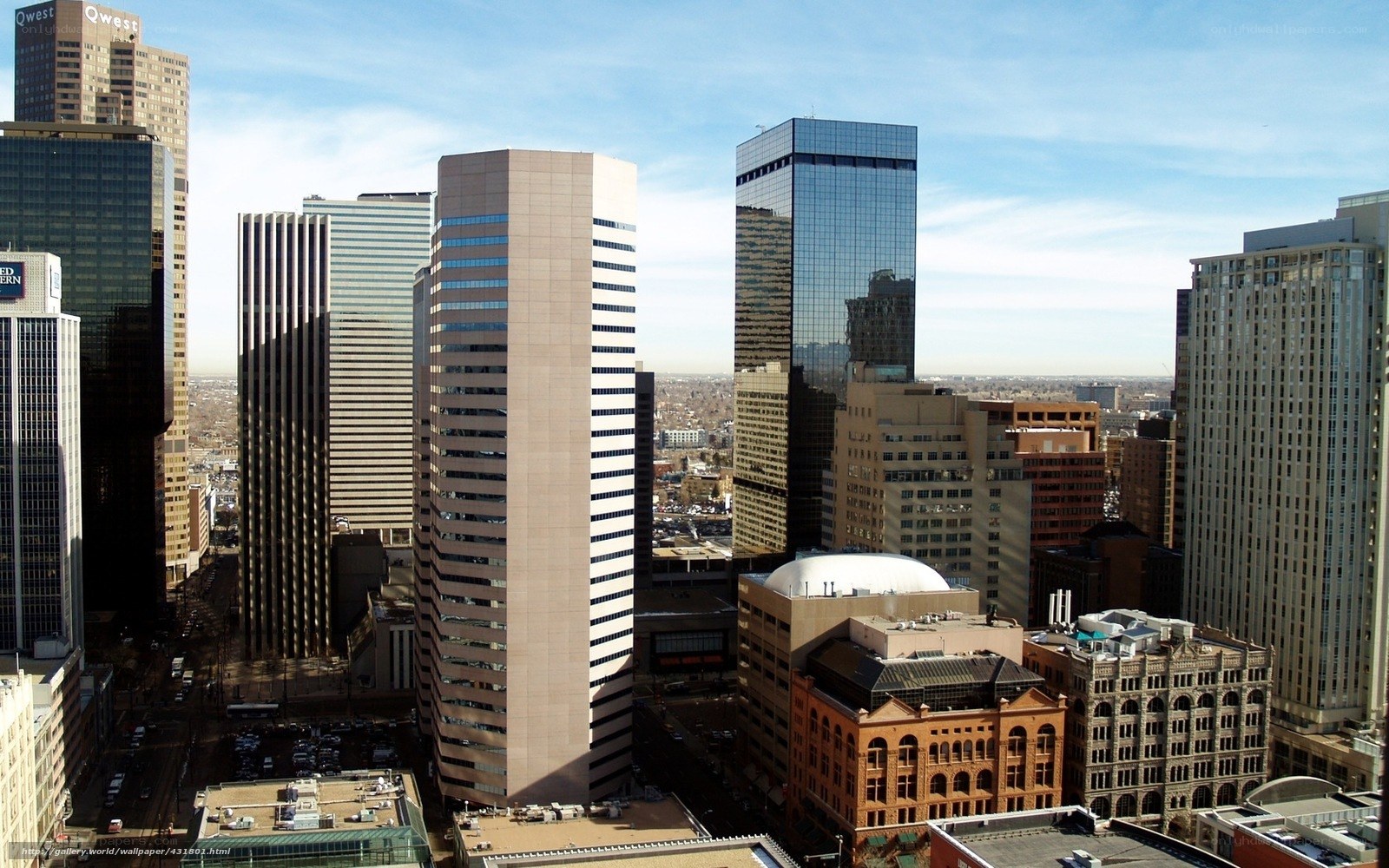 Denver city skyline view