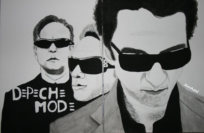 Depeche Mode portrait drawing