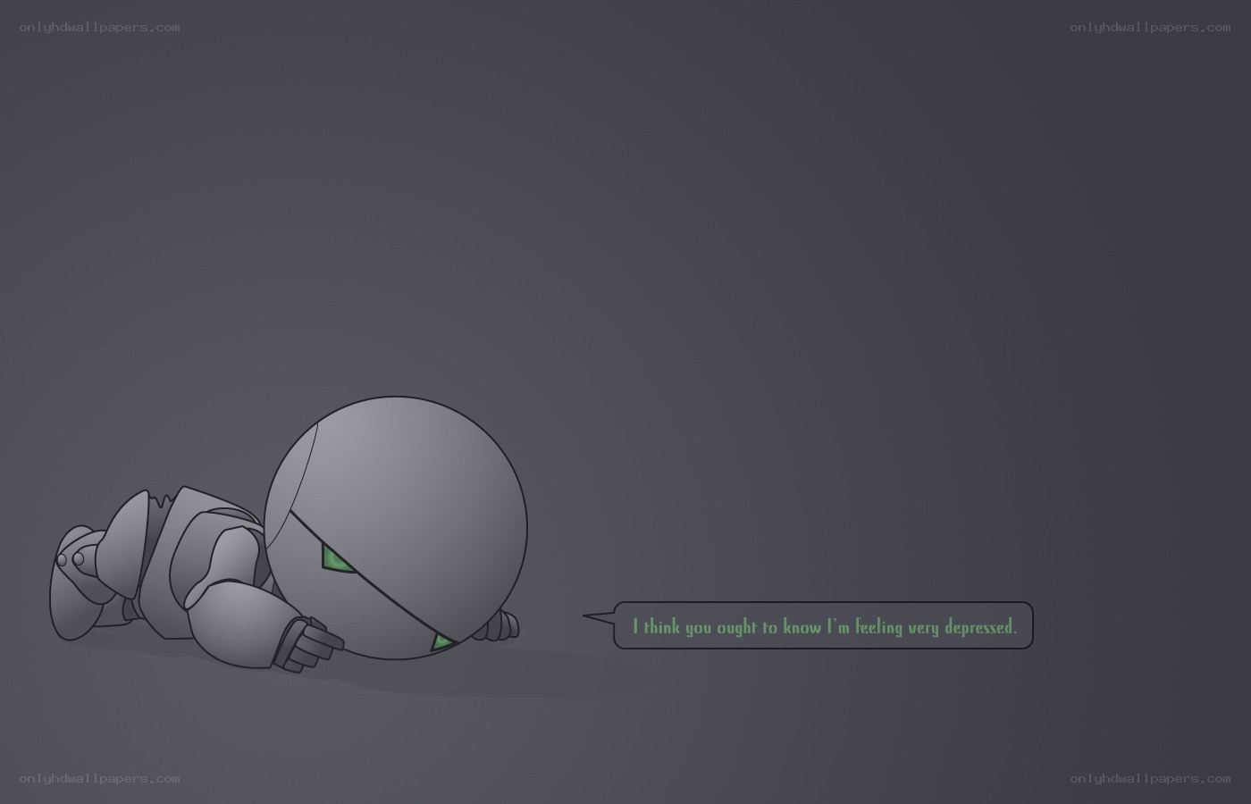 depressed robot character