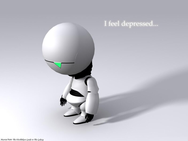 depressed robot character