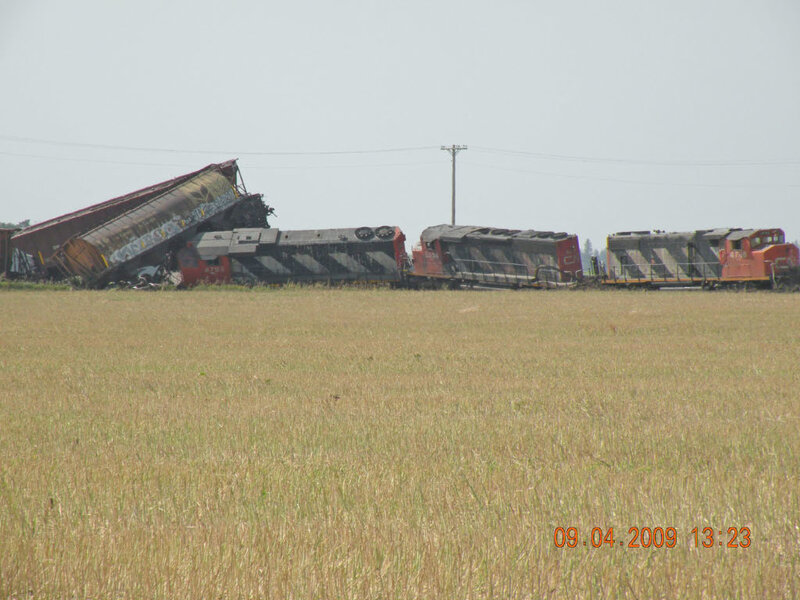 Derailed Train Cars