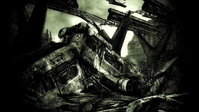 Derailed Train in Ruins