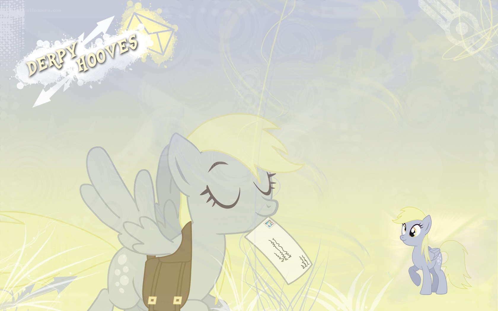Derpy Hooves with a letter