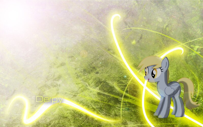 Derpy in a glowing field