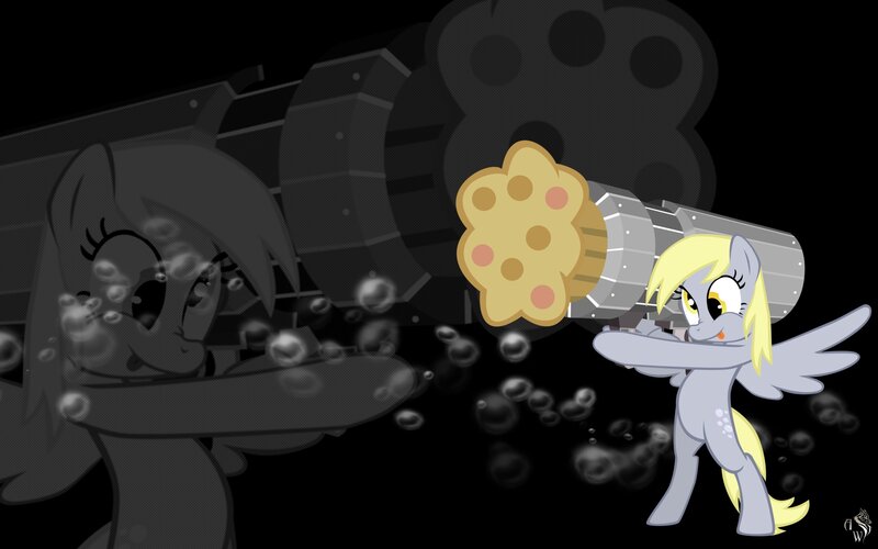 Derpy with a cannon