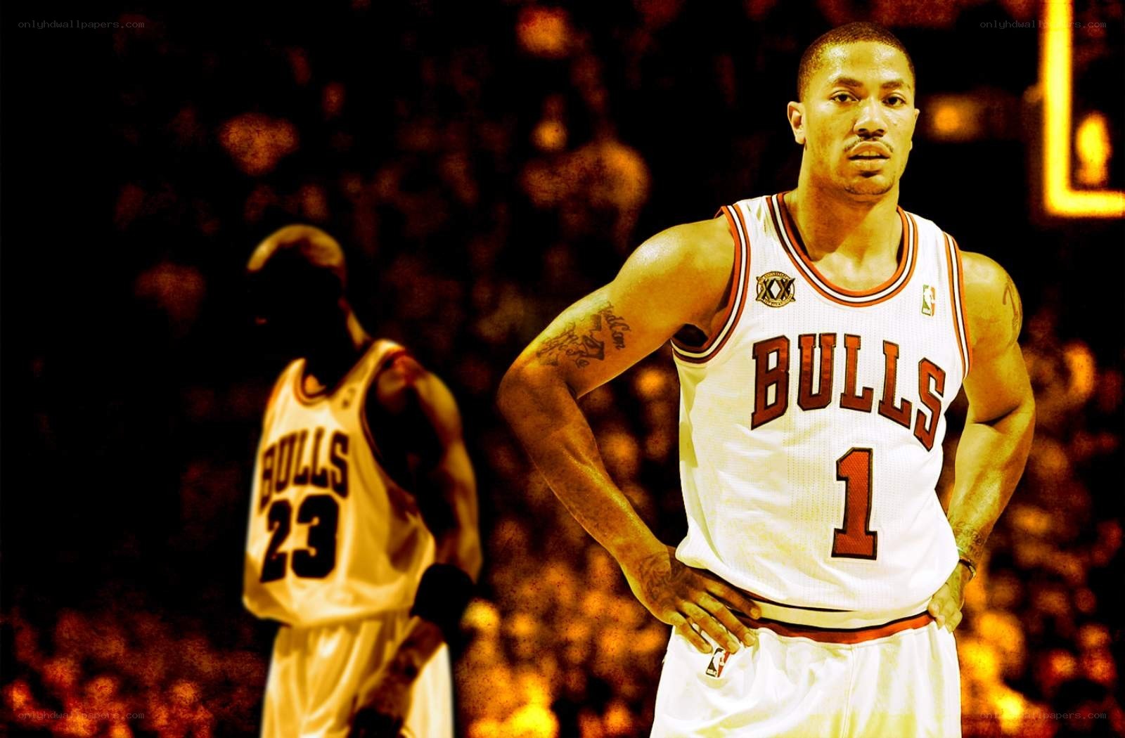 Derrick Rose and Michael Jordan