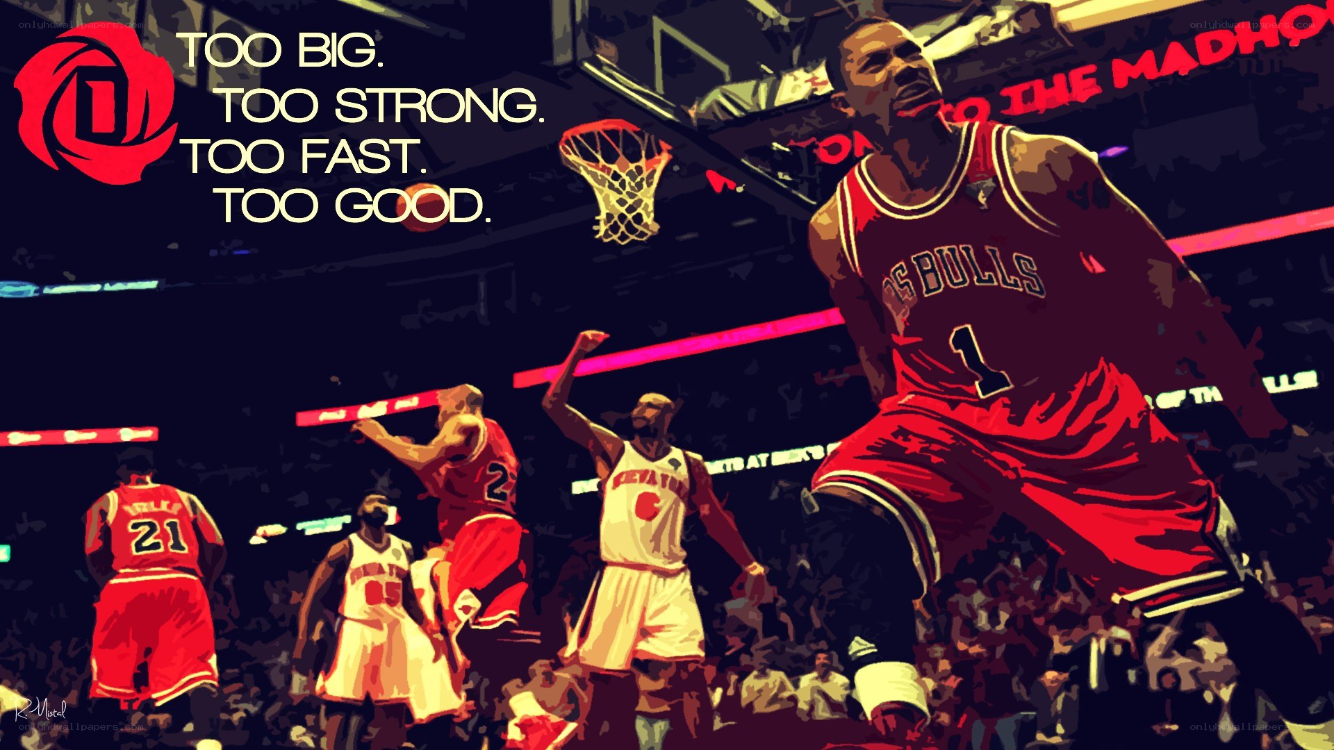 Derrick Rose basketball action
