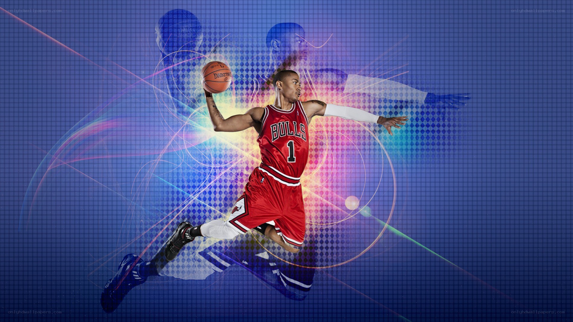 Derrick Rose basketball action
