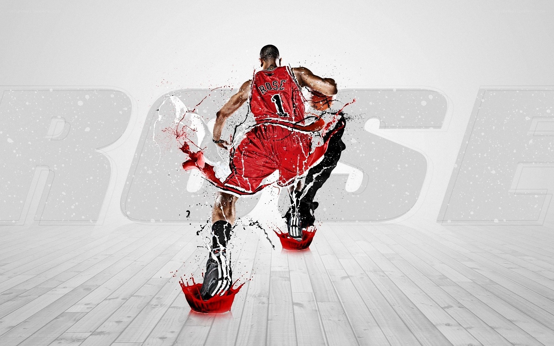 Derrick Rose basketball action