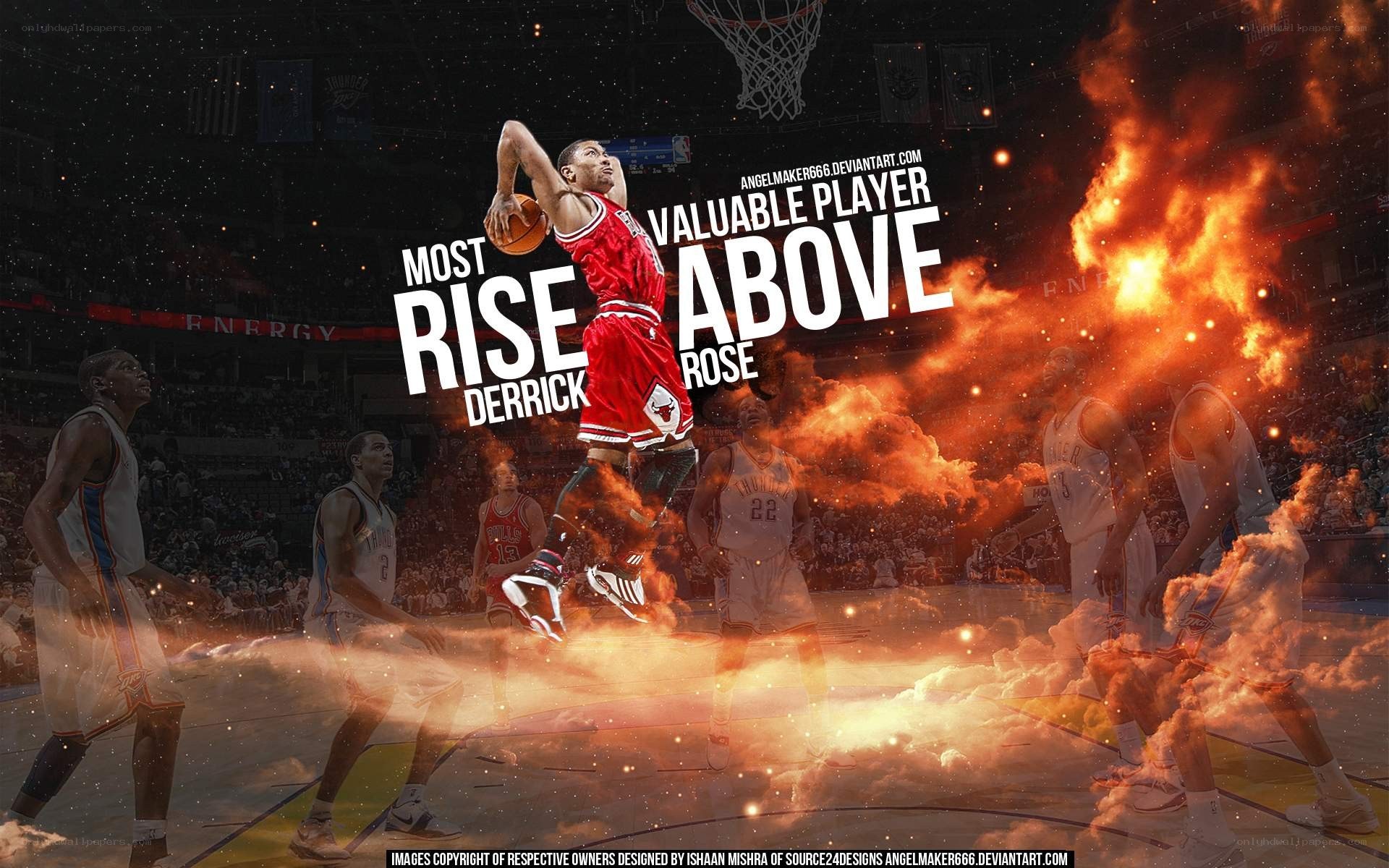 Derrick Rose basketball action