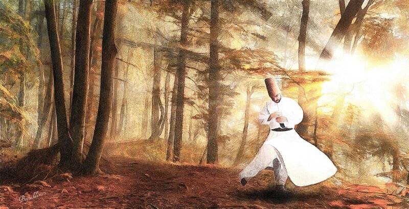 Dervish Spinning in Forest