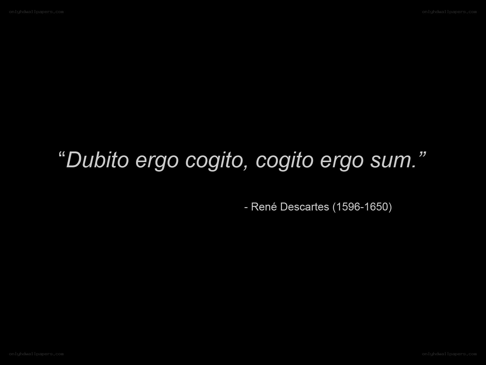 Descartes' famous quote