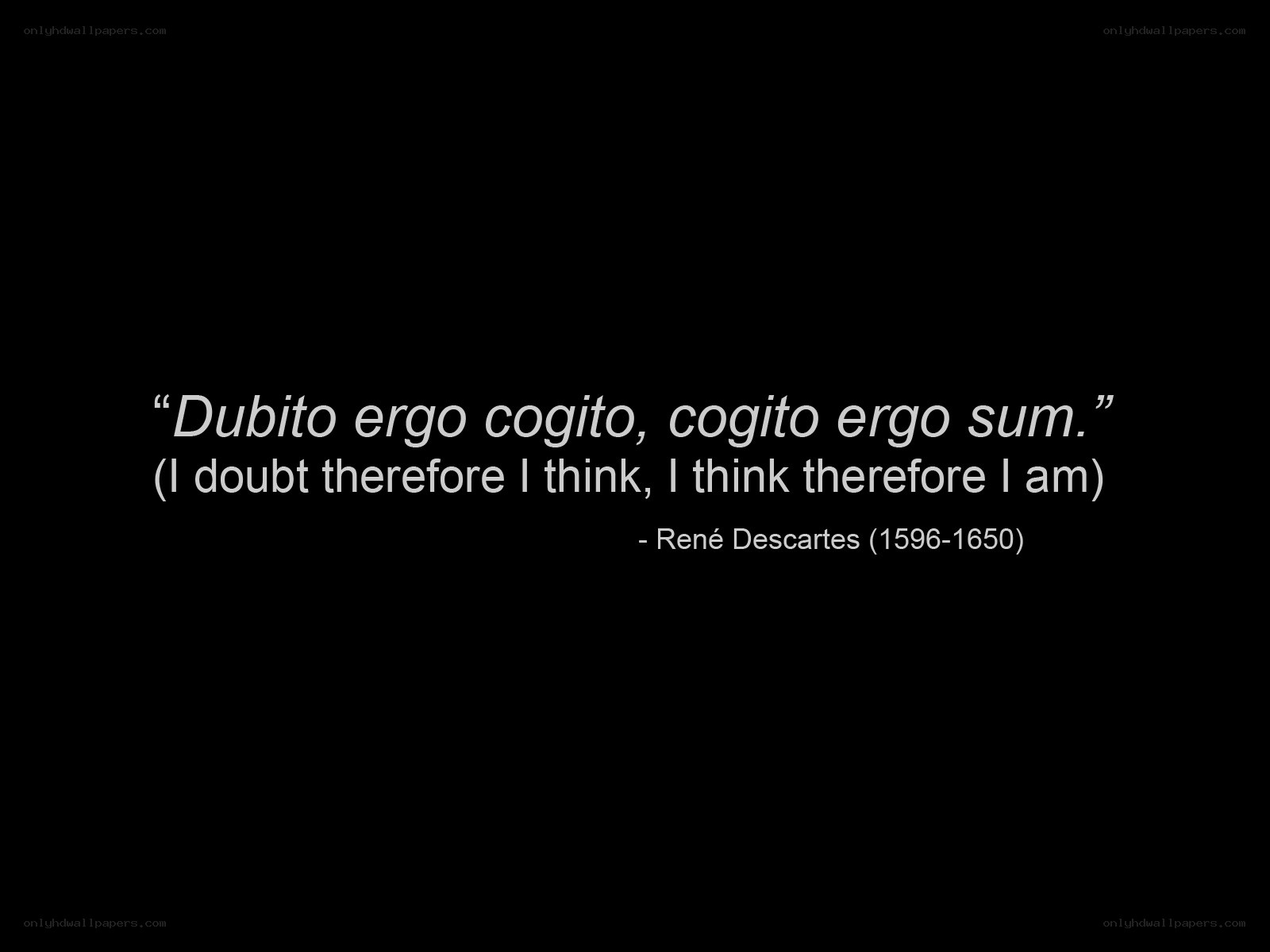 Descartes' famous quote