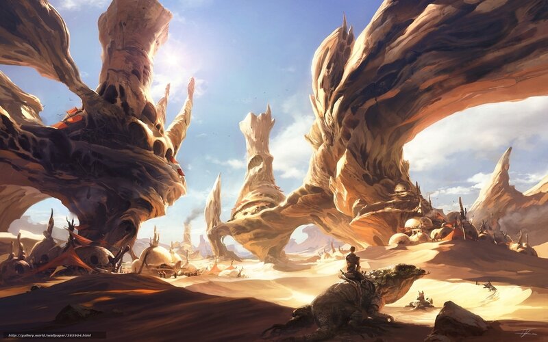 Desert alien landscape