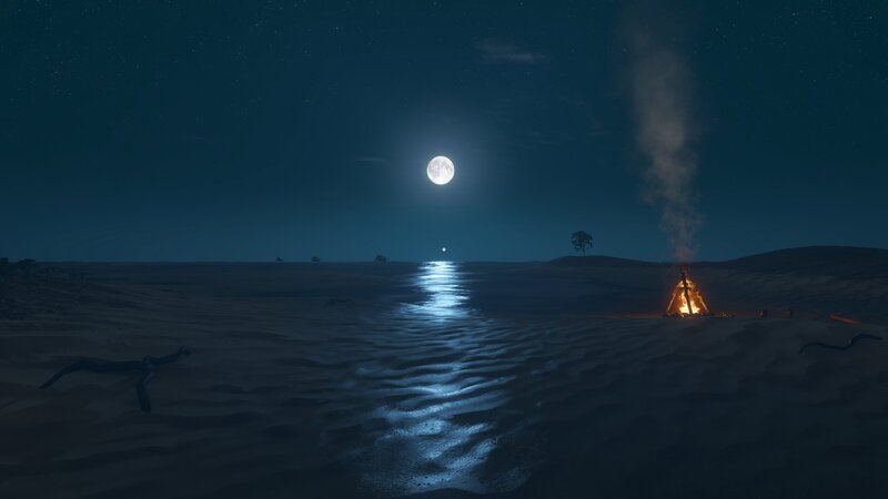 Desert Camp at Night