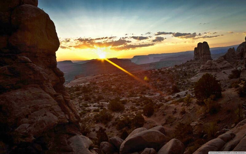 Desert Canyon at Sunset — Orange