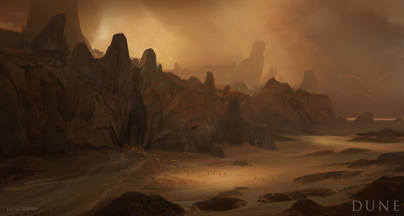 Desert Canyon Landscape — Brown, Dramatic, Sunset