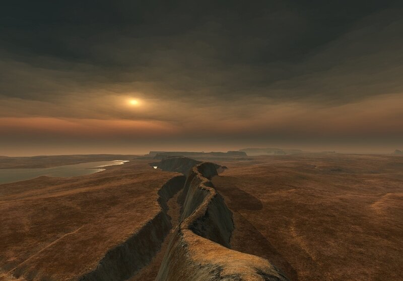 Desert Canyon Landscape — Brown