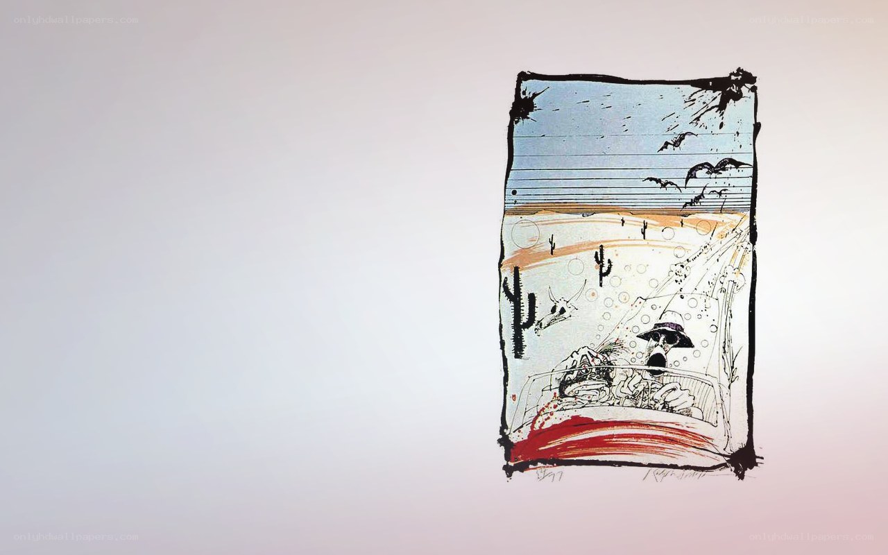 Desert car chase illustration