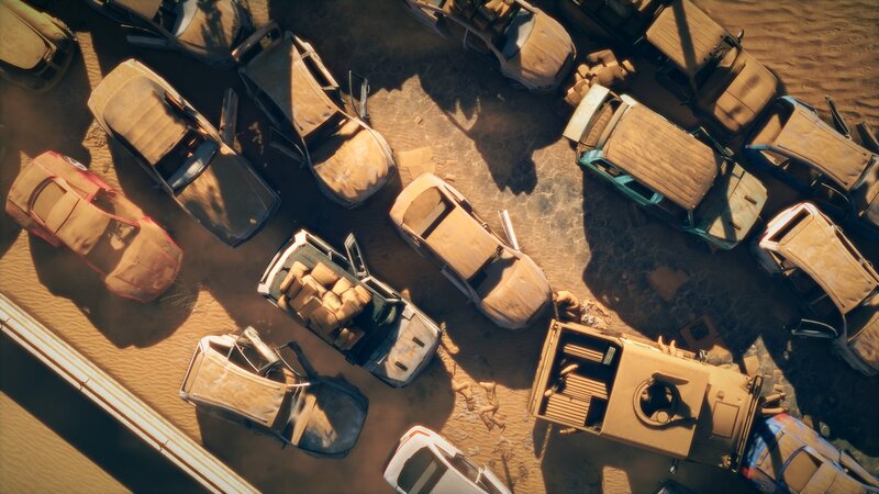 Desert car graveyard