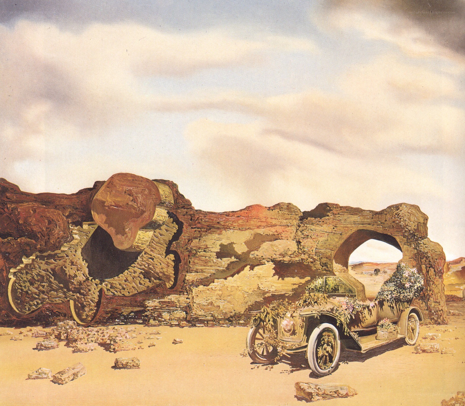 Desert car with flowers