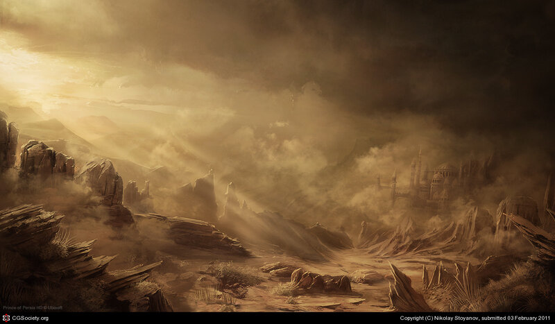 Desert Castle Landscape — Brown