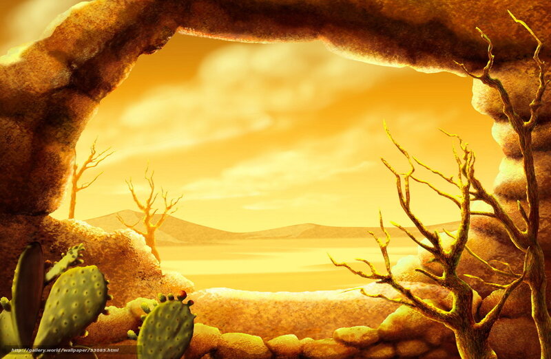 Desert cave view
