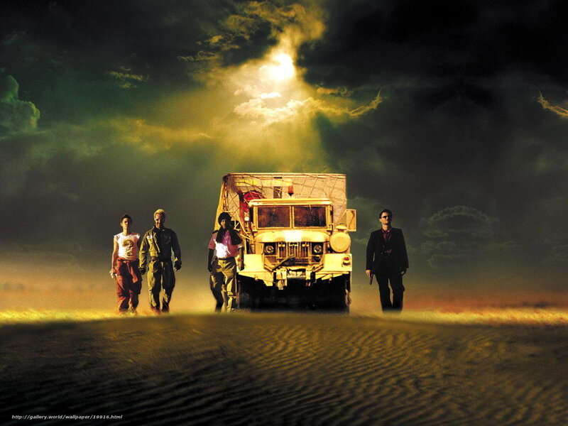 Desert convoy scene