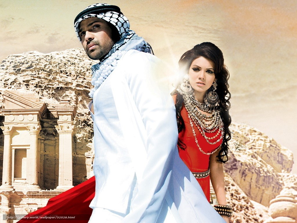 Desert couple in traditional attire
