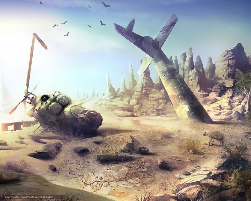 Desert crash site