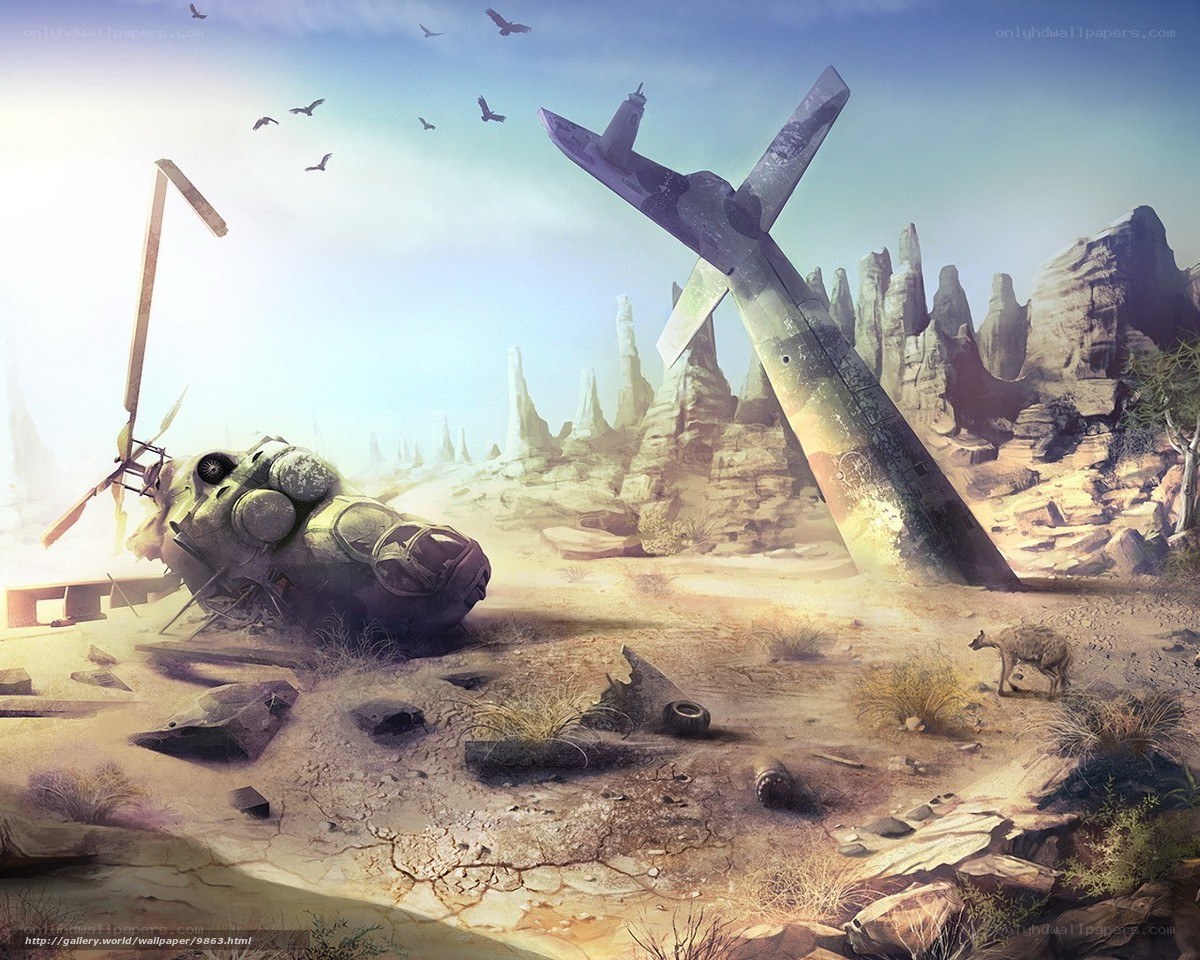 Desert crash site