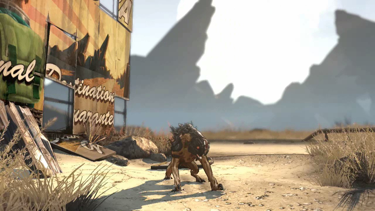 Desert creature near abandoned sign