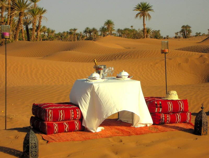 Desert Dinner Setup