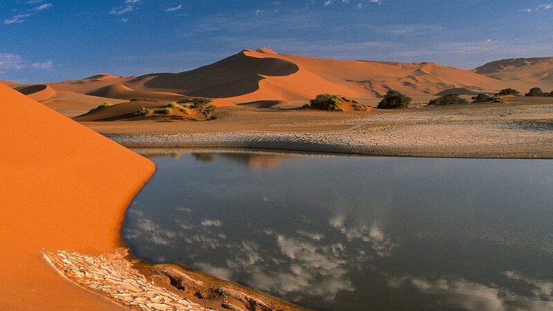 Desert Dunes and Water